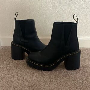 Dr Martens Spence Leather Flared Heel Chelsea Boots